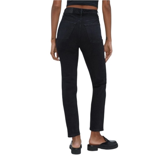 Everlane Womens The Original Cheeky Jeans Stretch Coal Black Size 27 #1864 - Picture 2 of 10